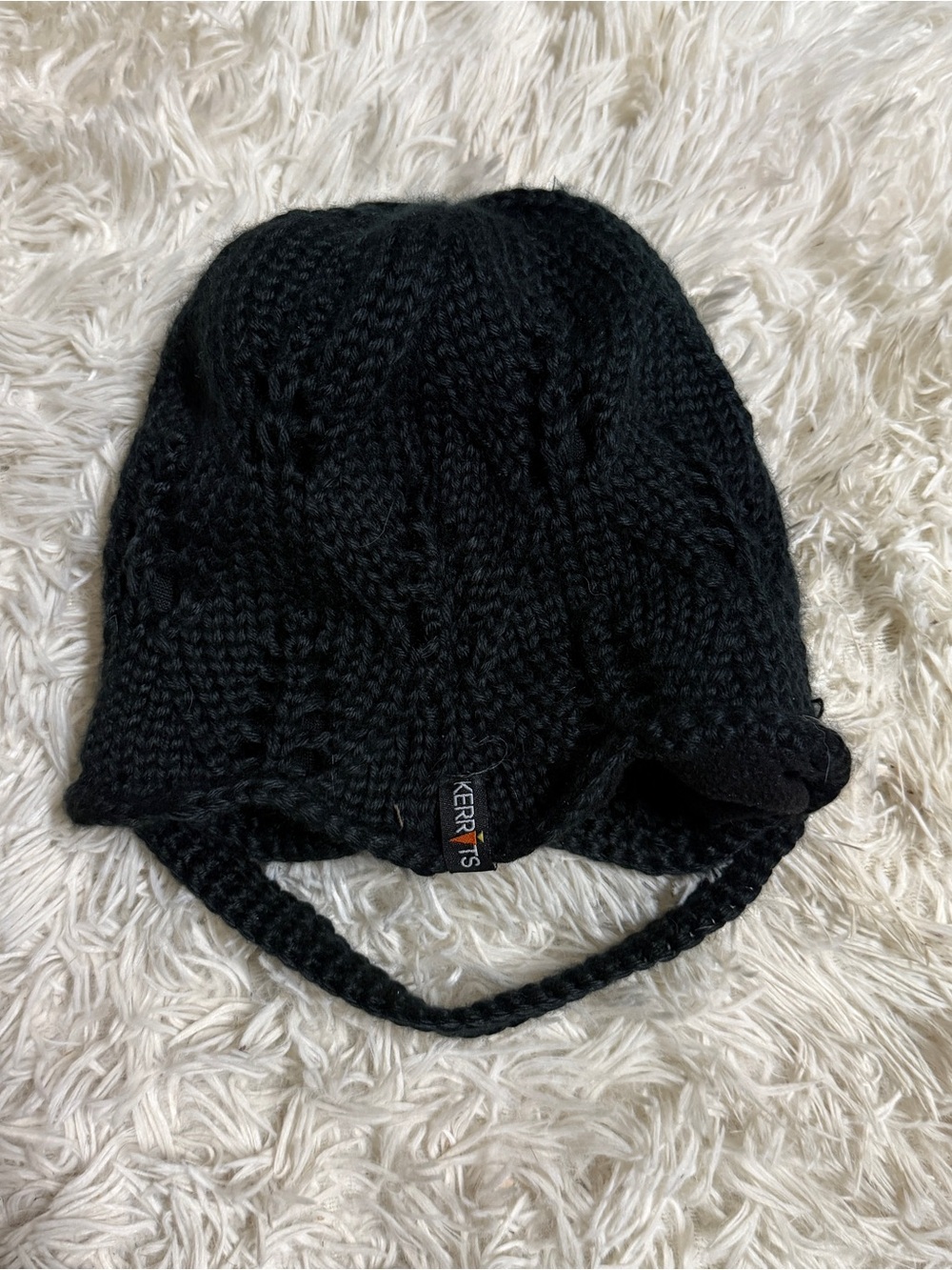 Black Kerrits Winter Horseback Riding Beanie Hat. Good Condition.